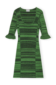 Melange Knit Mini Dress | Kelly Green