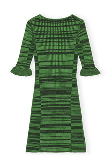 Melange Knit Mini Dress | Kelly Green