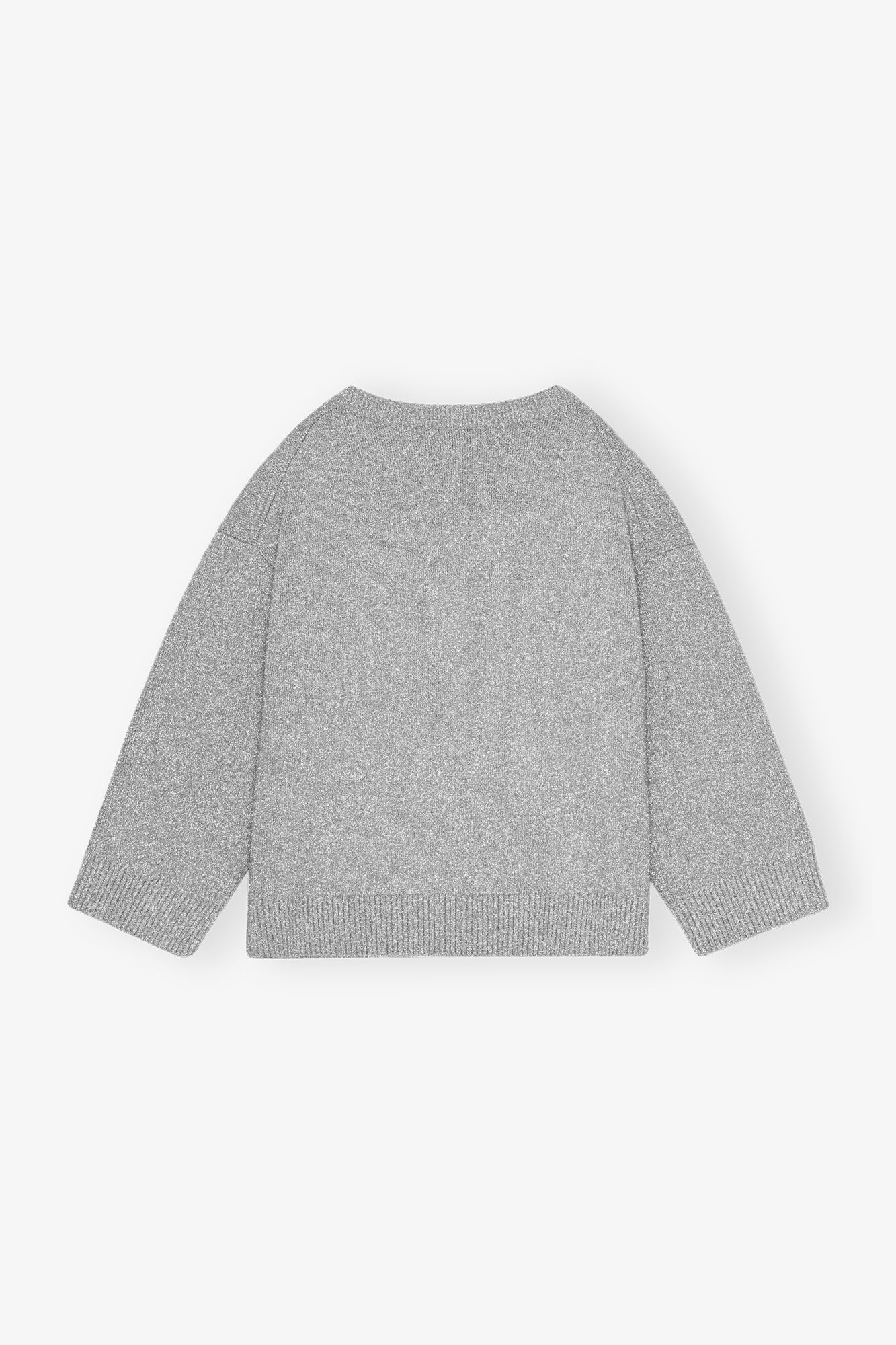 Sparkle Doubleface O-Neck | Silver