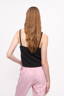 Cable Knit Strap Top | Phantom