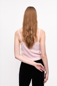 Cashmere Mix Strap Top | Mauve Chalk
