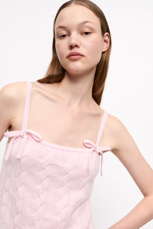 Cashmere Mix Strap Top | Mauve Chalk