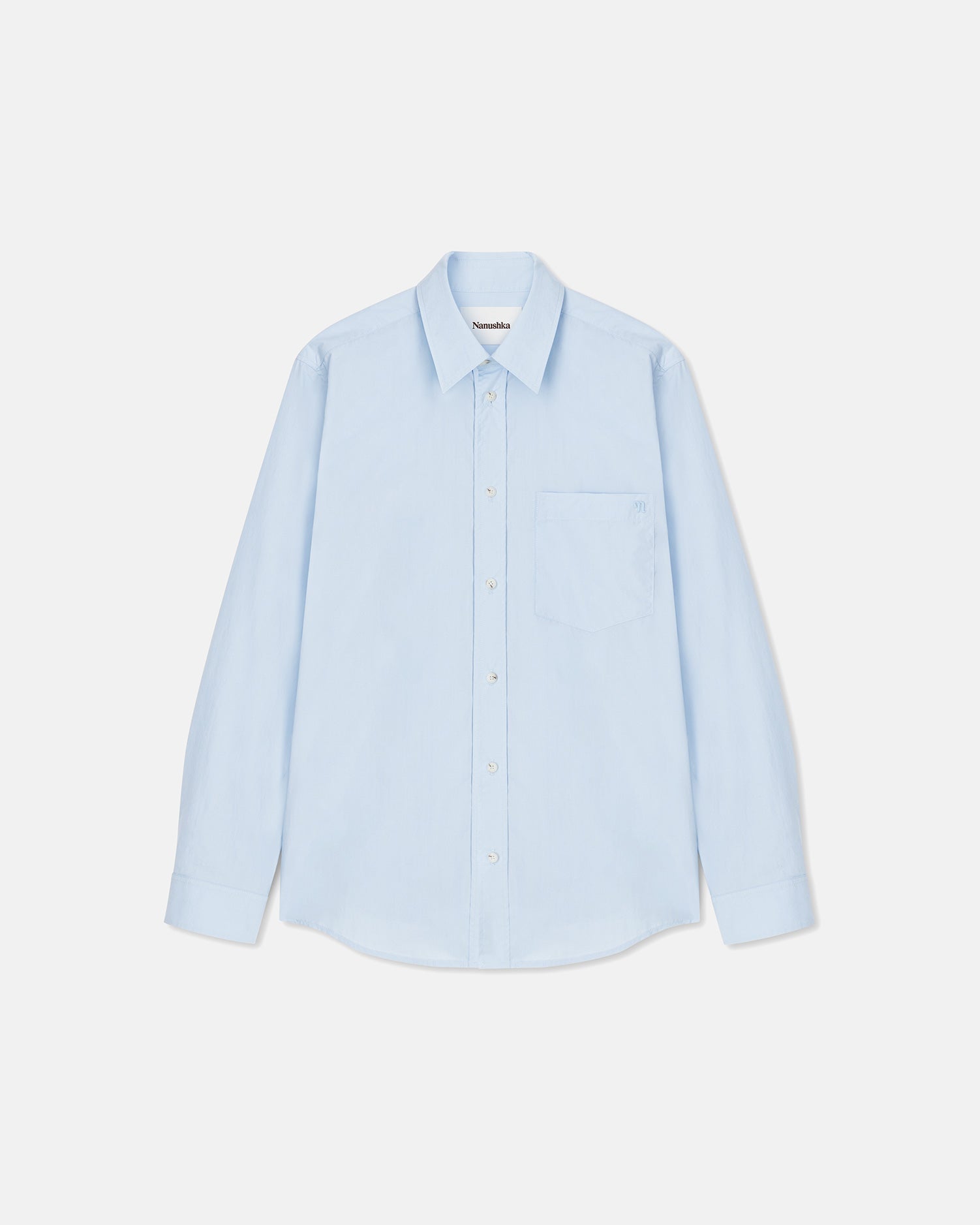 Mens | Kaleb Upcycled Light Poplin Shirt | Sky Blue