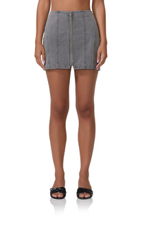 Karol Mini Skirt | Smoke Grey Wash