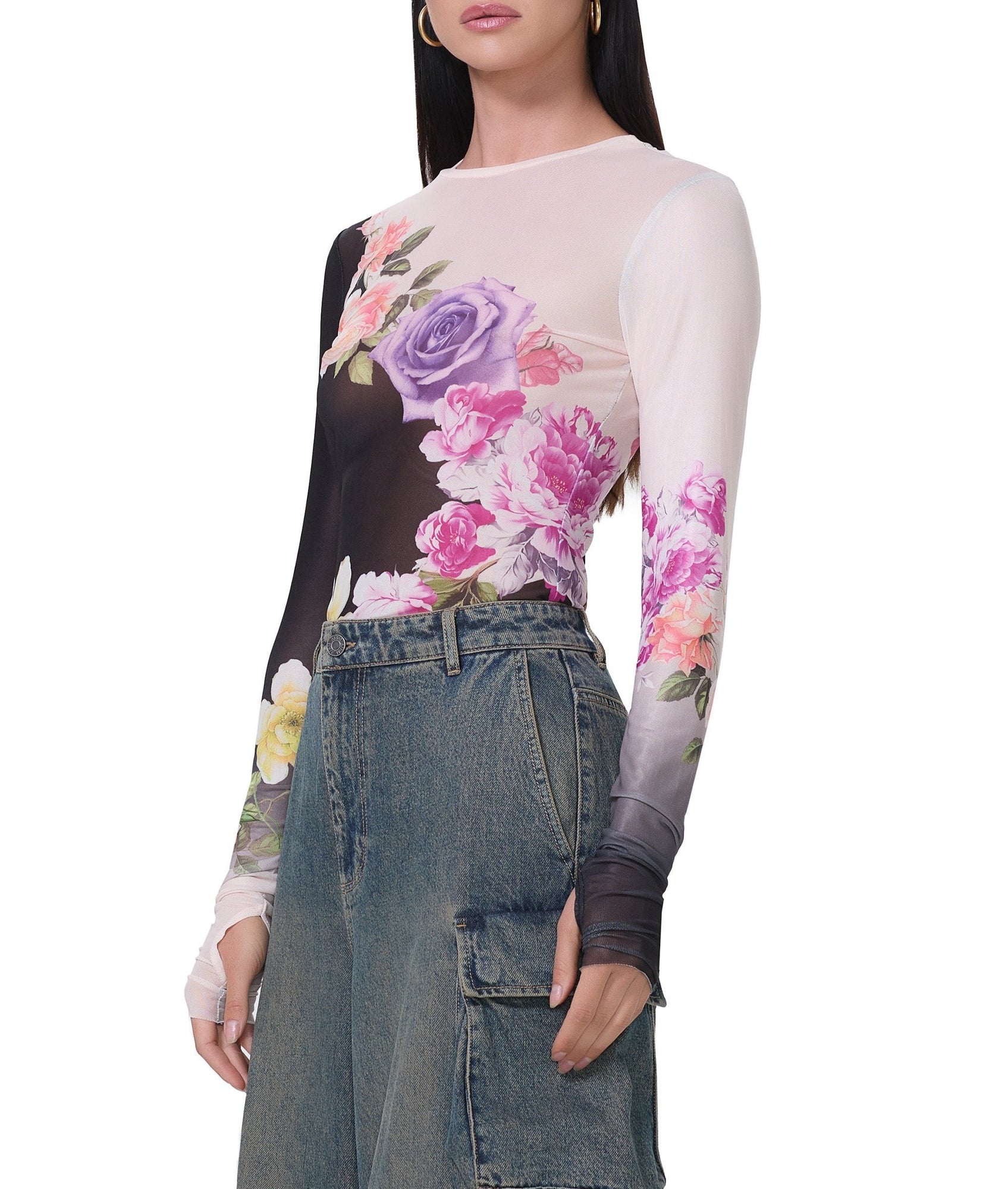 Kaylee Top | Colorblock Floral