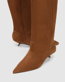 Womens | Keria Cow Suede Boot | Tan