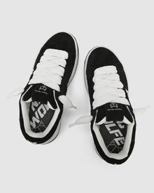 Mens | Kray Hairy Cow Suede Sneaker | Black/White