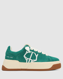 Mens | Kray Hairy Cow Suede Sneaker | Forest Green