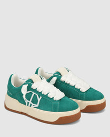 Mens | Kray Hairy Cow Suede Sneaker | Forest Green