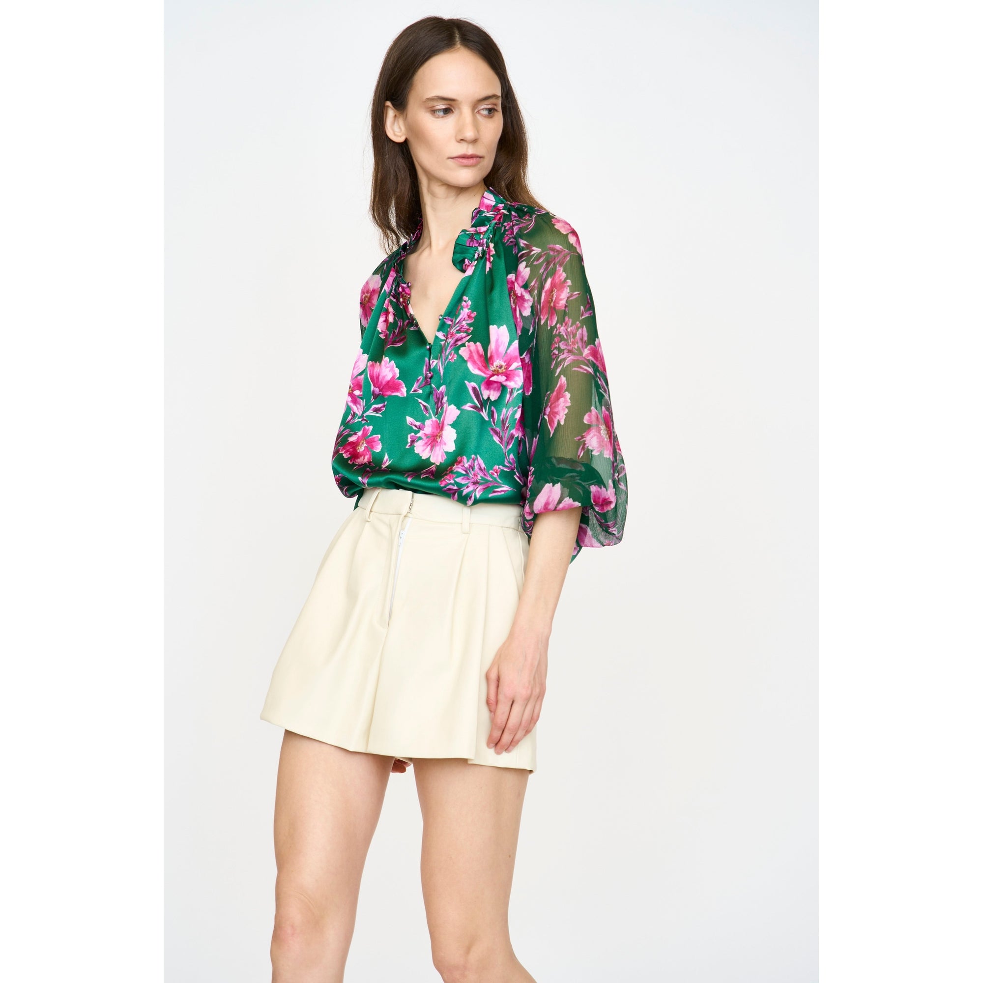 Karla Blouse | Pink Poinsettia