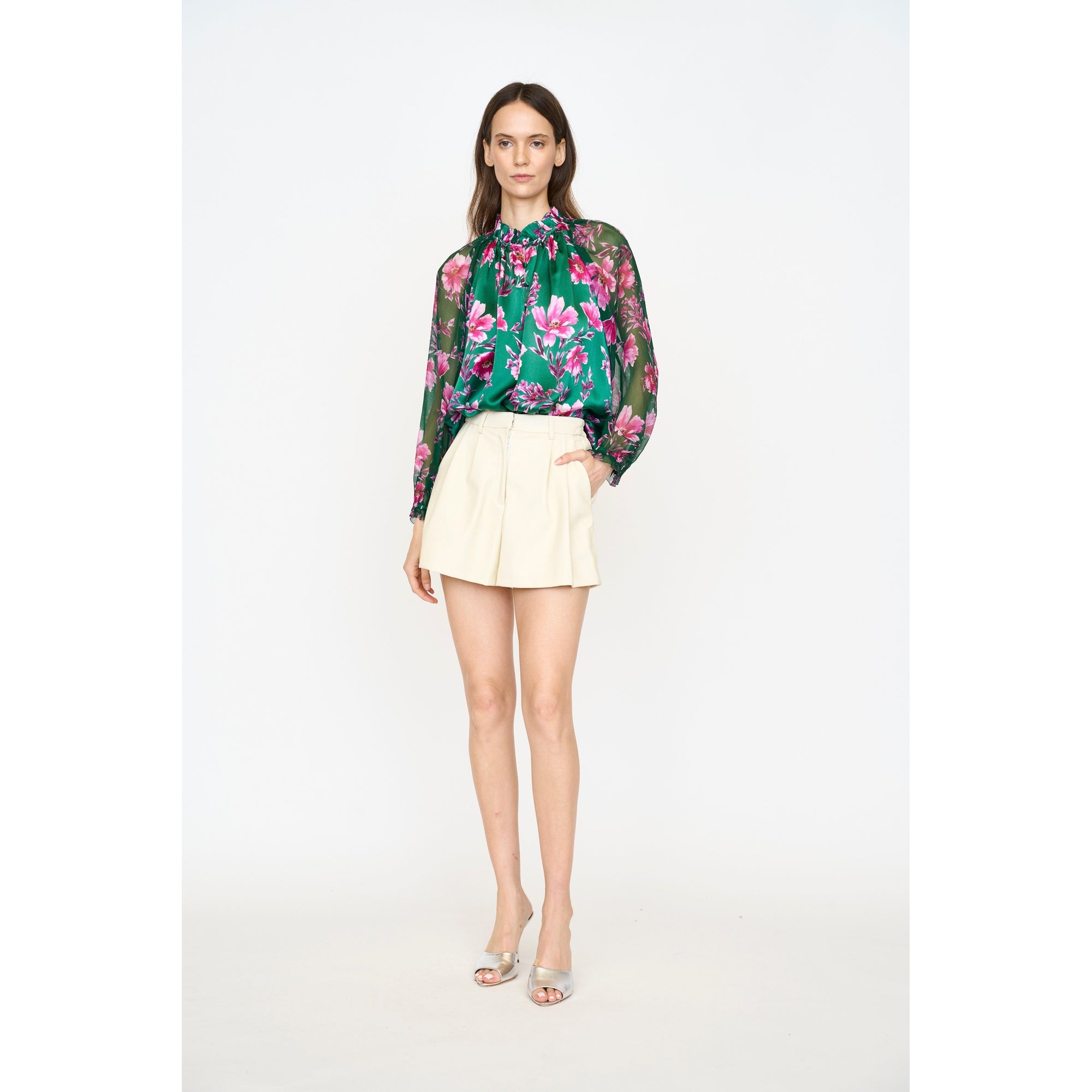 Karla Blouse | Pink Poinsettia