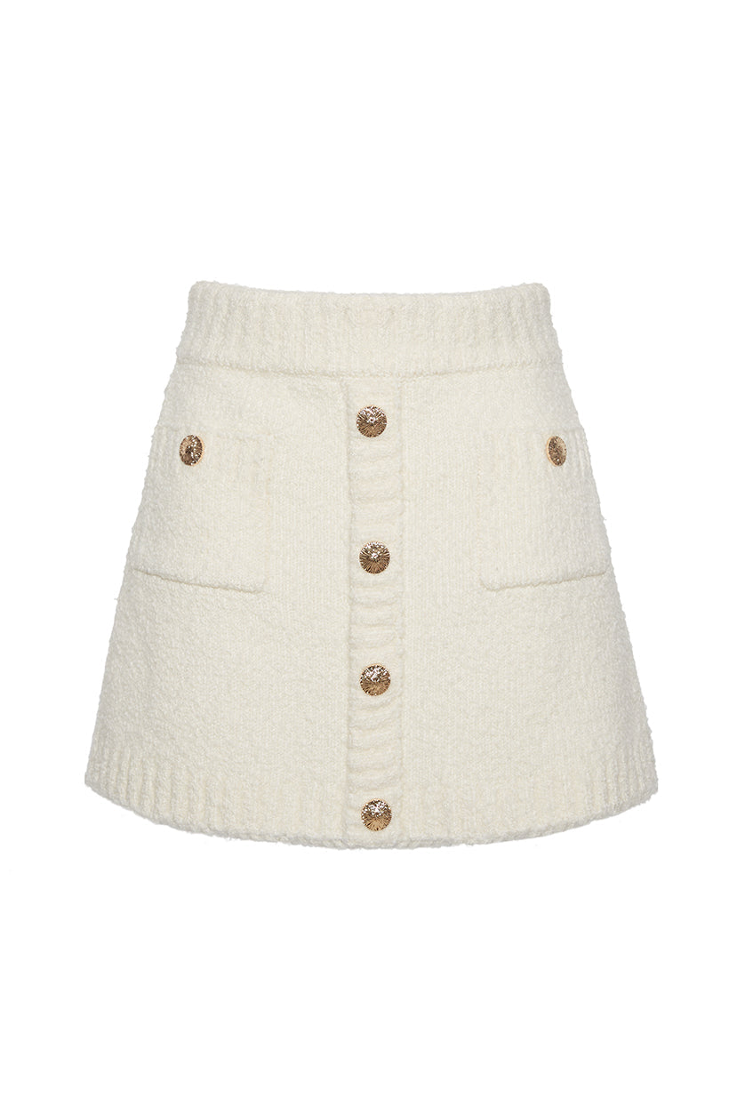 Kelsey Boucle Skirt | Ivory