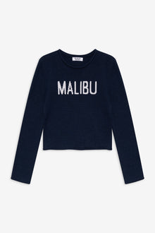 Kennedy Cotton Knit Sweater Malibu in Navy Blue 