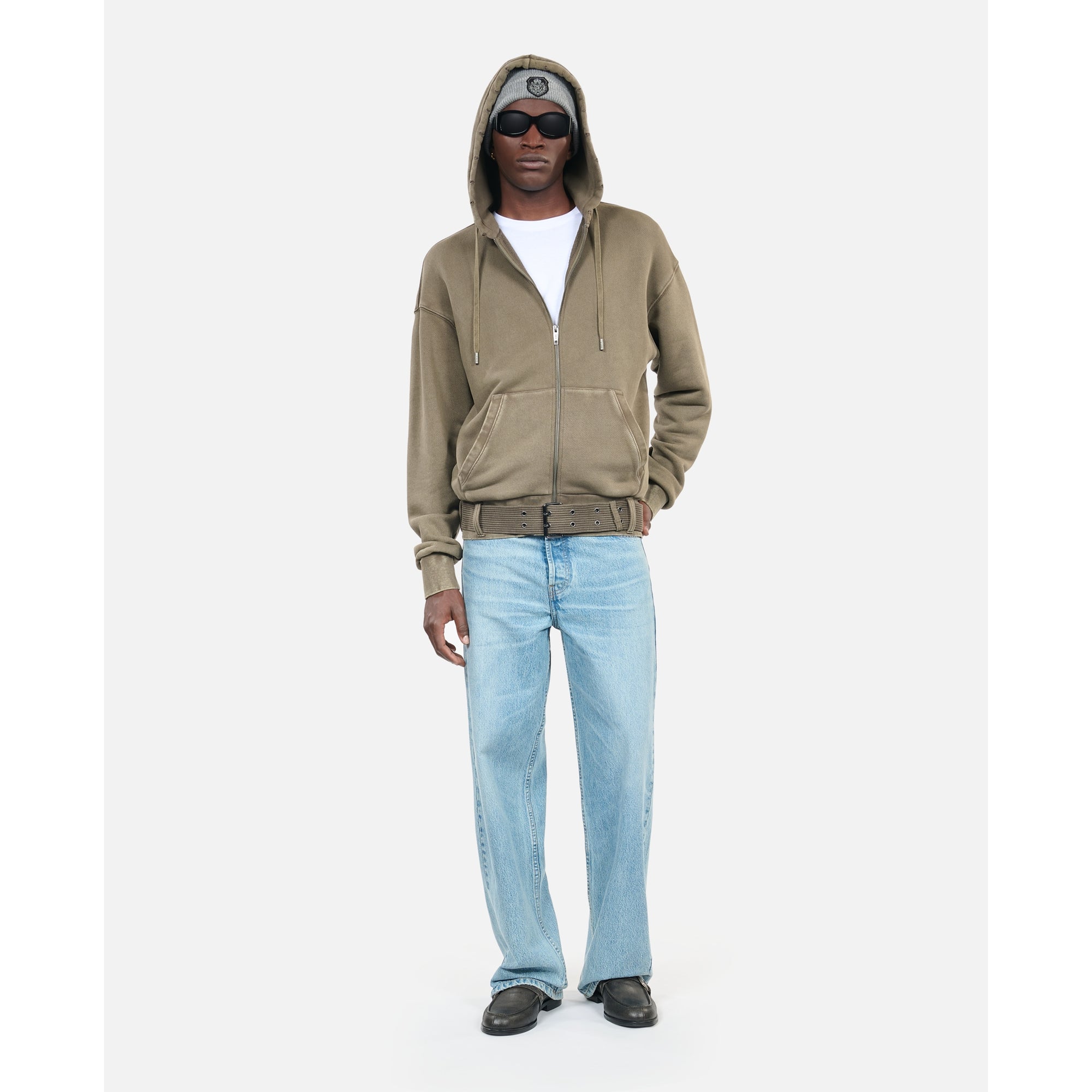 Khaki Hoodie | Men | Olive