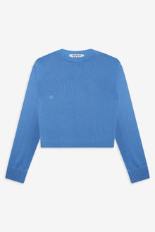 Kip cotton knit oversized boyfriend sweater blue moon