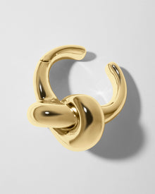 Knot Cuff bracelet - styled on model | female gold bracelet