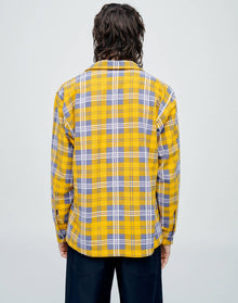 50s Straight Bottom Shirt | Yellow/Purple