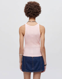Womens | Hanes Ribbed Tank | Peony