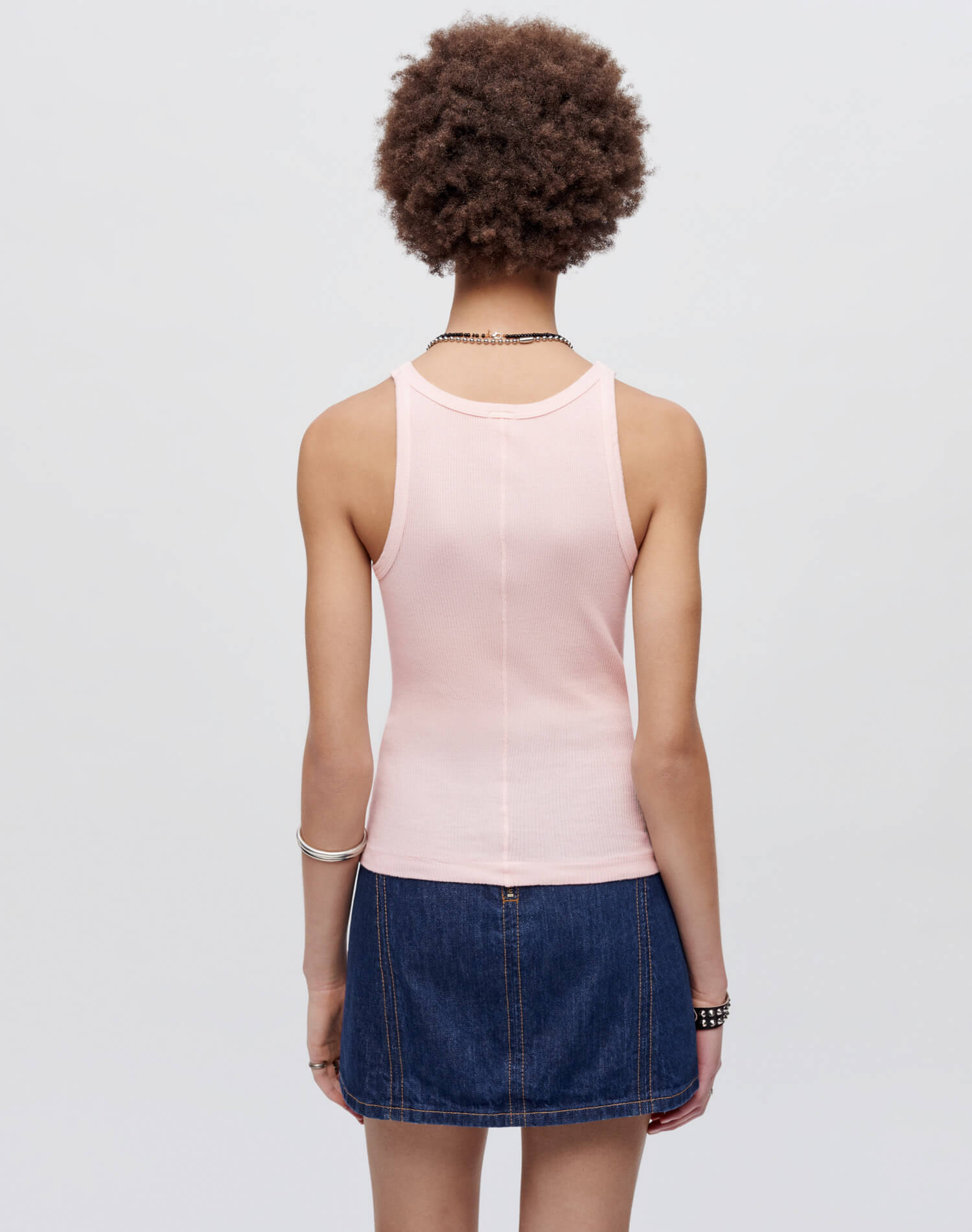 Womens | Hanes Ribbed Tank | Peony