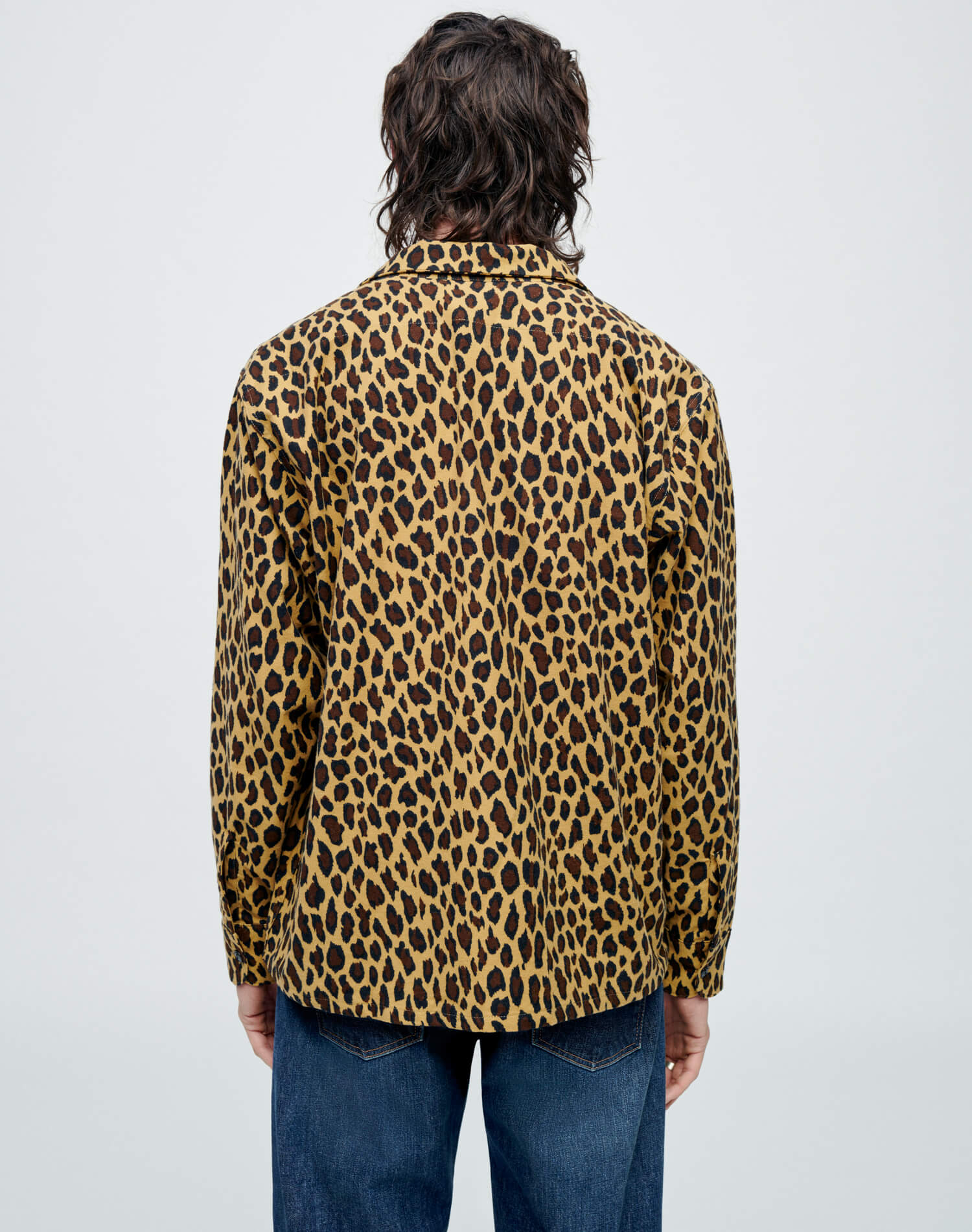 Mens | 50s Straight Bottom Shirt | Leopard