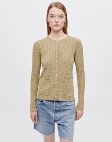 Womens | Chevron Rib Cardi | Pear