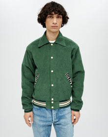 Varsity Jacket | Pine Green Zebra