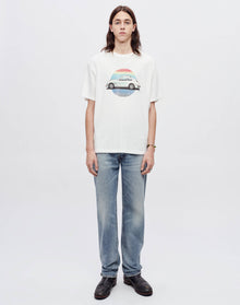 Mens | 1401 Straight | Mid Worn Light Blue