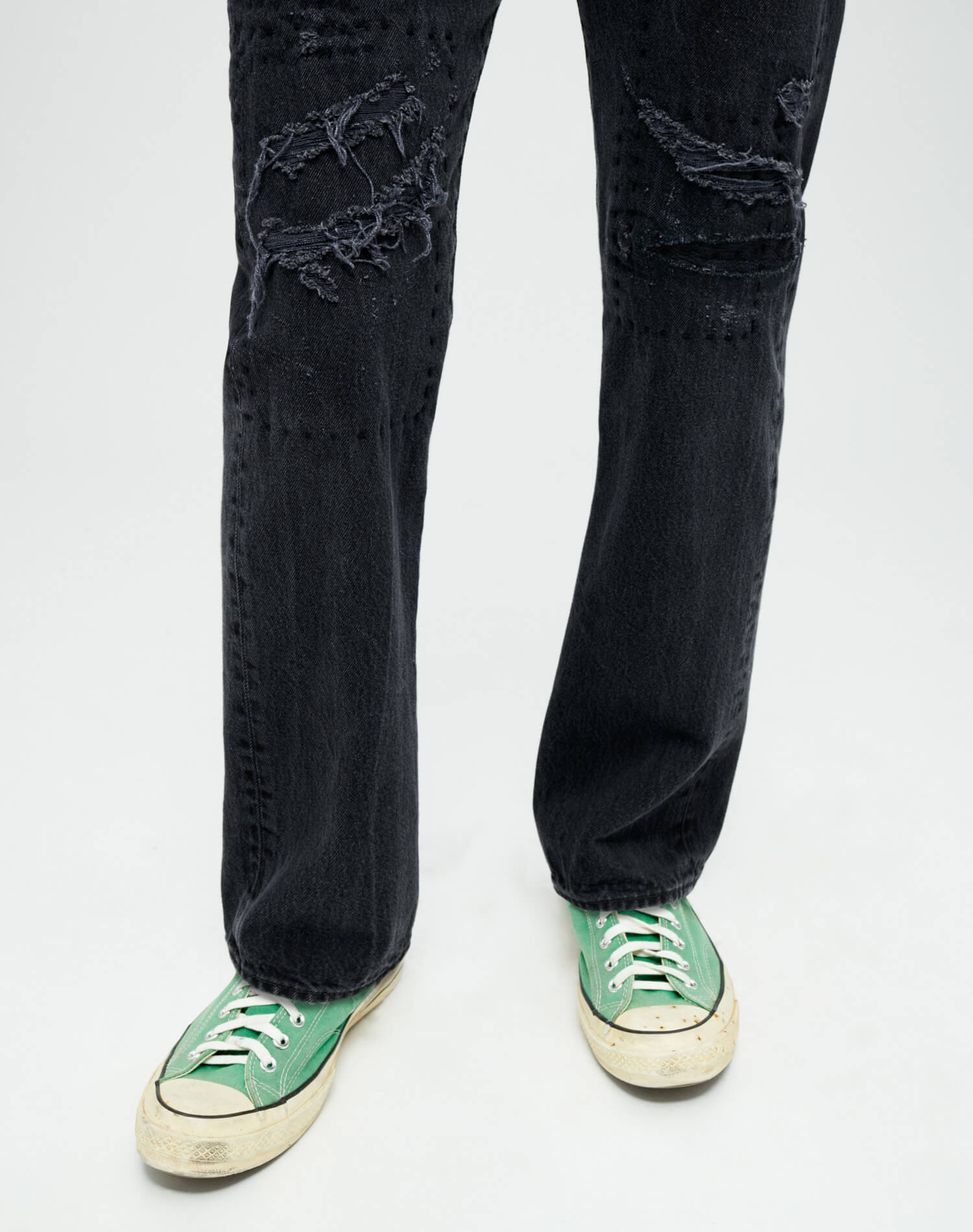 Mens |  Upcycled Vintage | Sashiko 501 | One-of-a-kind | Vintage Black