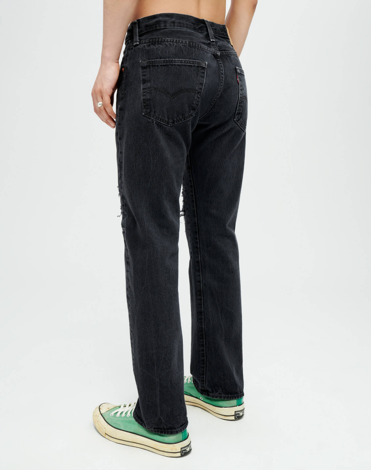 Mens |  Upcycled Vintage | Sashiko 501 | One-of-a-kind | Vintage Black