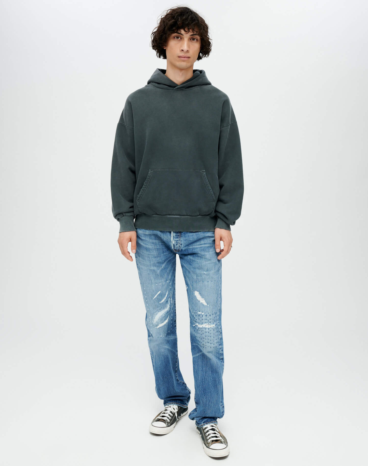 Mens | Upcycled Vintage | Sashiko 501 | One-of-a-kind | Vintage Indigo