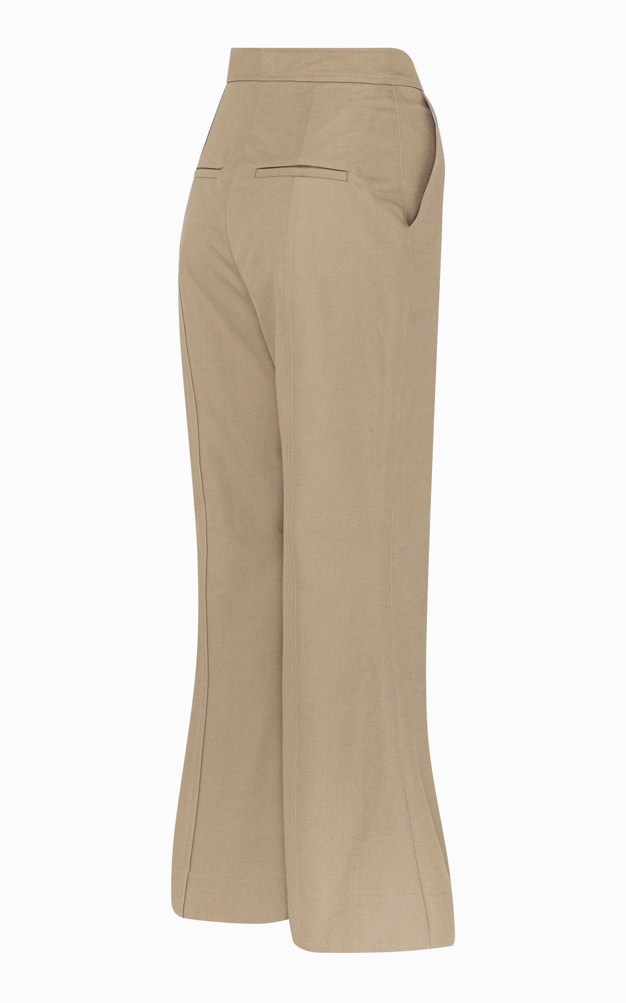 Lettini Crop Flare Pant | Stone
