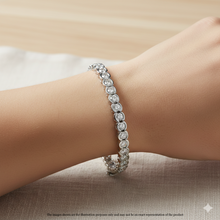 7.00 CT Round Lab-Grown Diamond | Bracelet | 14K White Gold | G Color | SI Clarity