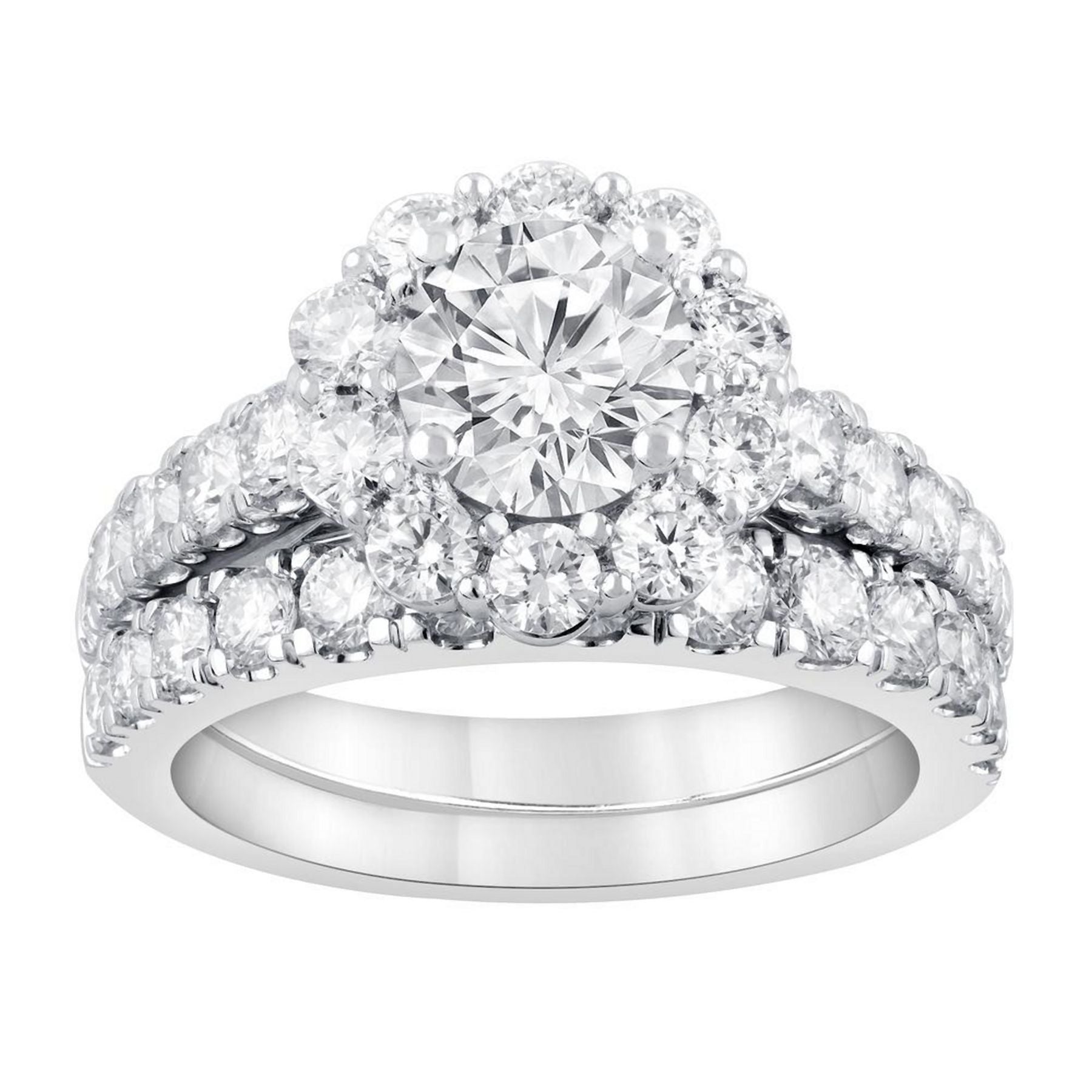 3.00 CT Round Lab-Grown Diamond | Engagement Ring | 14K White Gold | H Color | VS Clarity