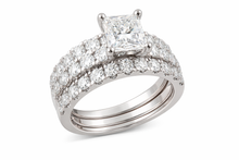 5.00 CT Princess/Round Lab-Grown Diamond | Engagement Ring | 14K White Gold | F Color | VS Clarity