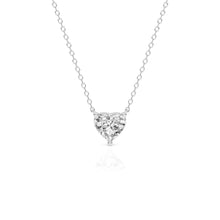 1.25 CT Heart Lab-Grown Diamond | Heart Pendant Necklace | 14K White Gold | G Color | VS-SI Clarity