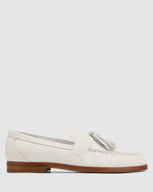 Mens | Lido Wave Cow Leather Loafer | Pure White
