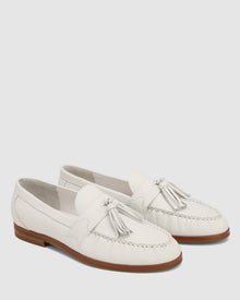 Mens | Lido Wave Cow Leather Loafer | Pure White
