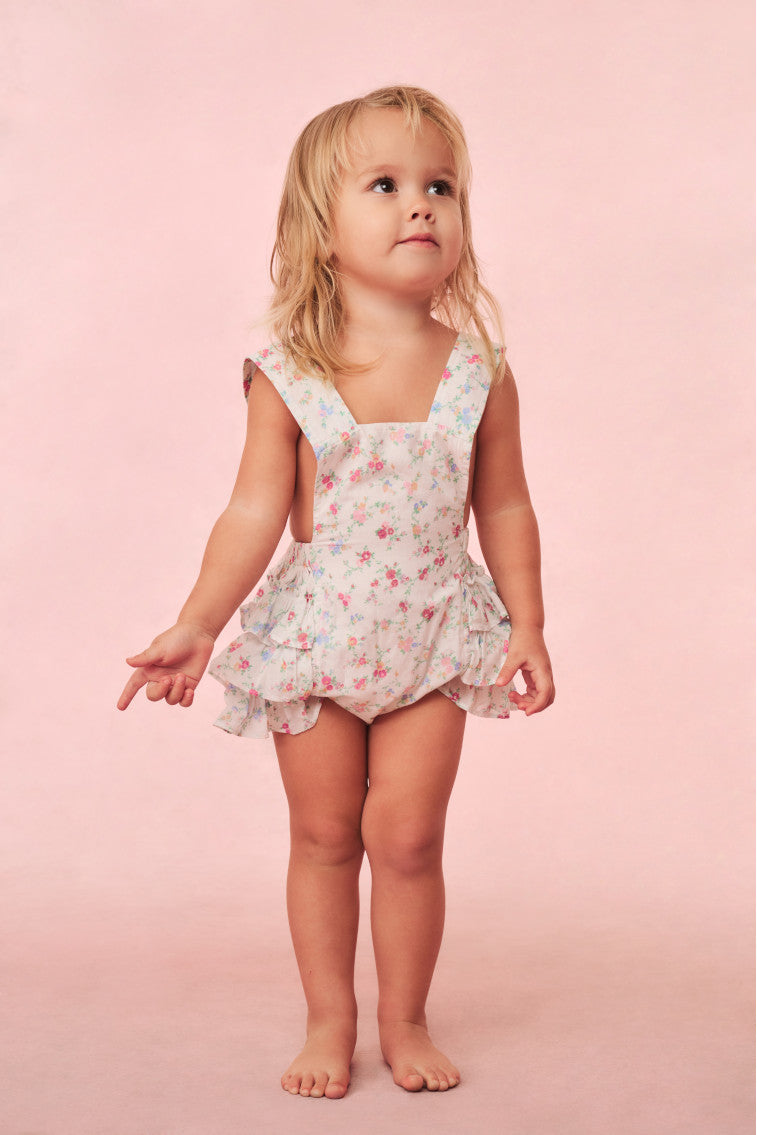 Baby Lindy Cotton Floral Pinafore | Confetti Bloom