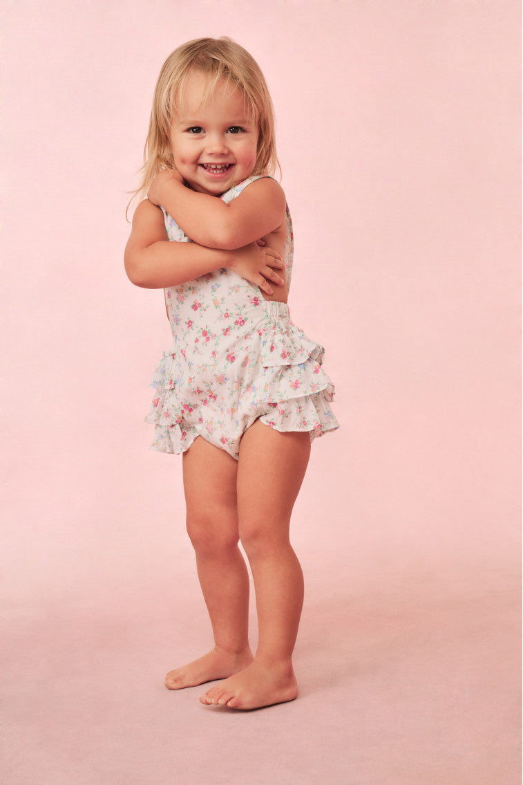 Baby Lindy Cotton Floral Pinafore | Confetti Bloom