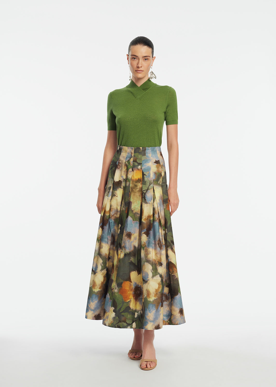 Merino Silk Knit T-Shirt | Cactus
