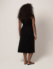 Another Tomorrow Cashmere Slip Dress in Black – Cashmere Women's Dress