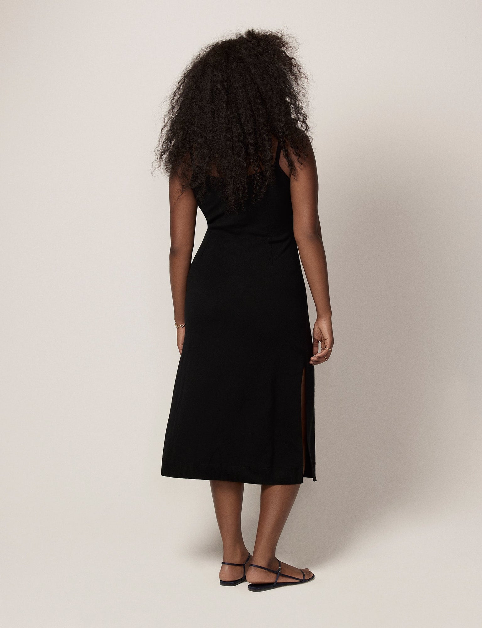 Another Tomorrow Cashmere Slip Dress in Black – Cashmere Women's Dress