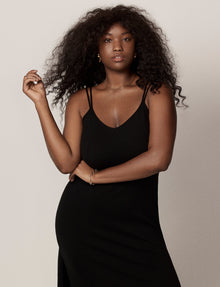 Another Tomorrow Cashmere Slip Dress in Black – Cashmere Women's Dress