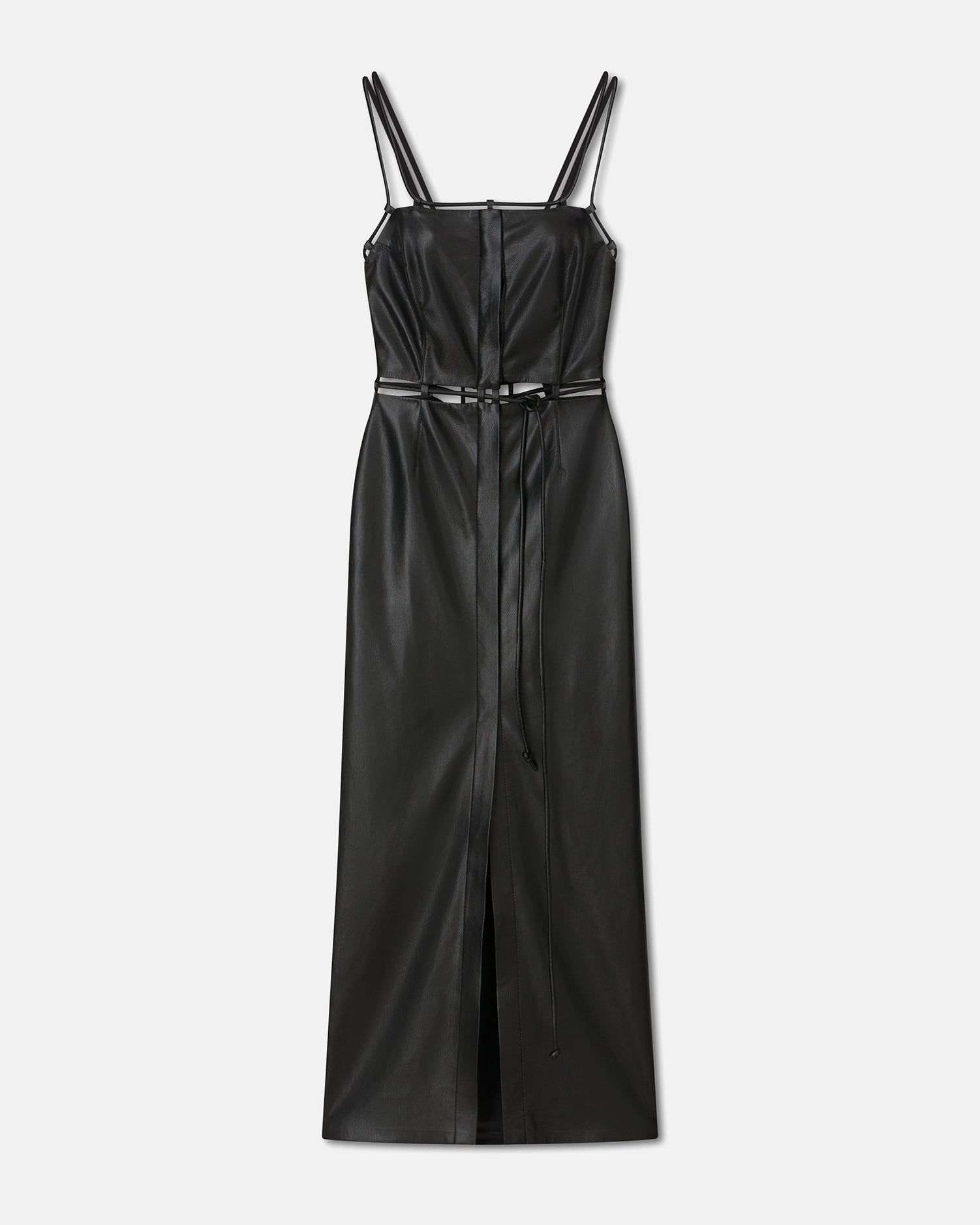 Loula Saleokobor Alt-Leather Dress | Black