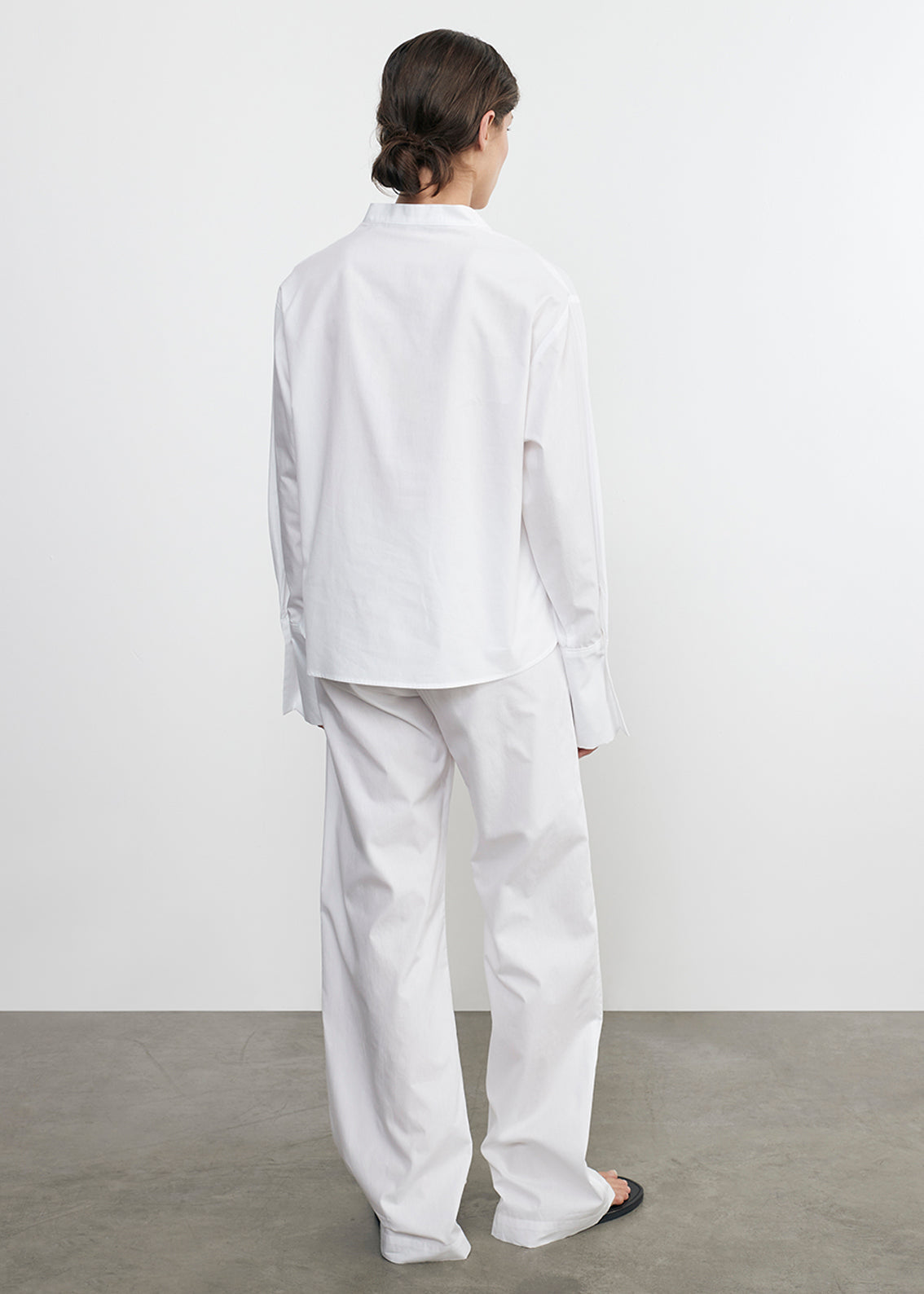 poplin mariner shirt in white