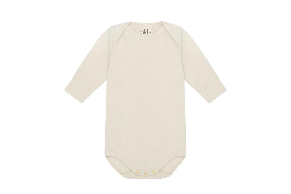 LS Organic Cotton Bodysuit | Ecru - No Dye