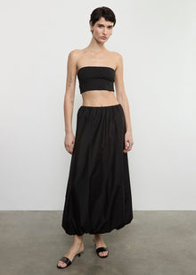 Poplin Bubble Skirt | Black