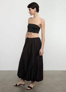 Poplin Bubble Skirt | Black