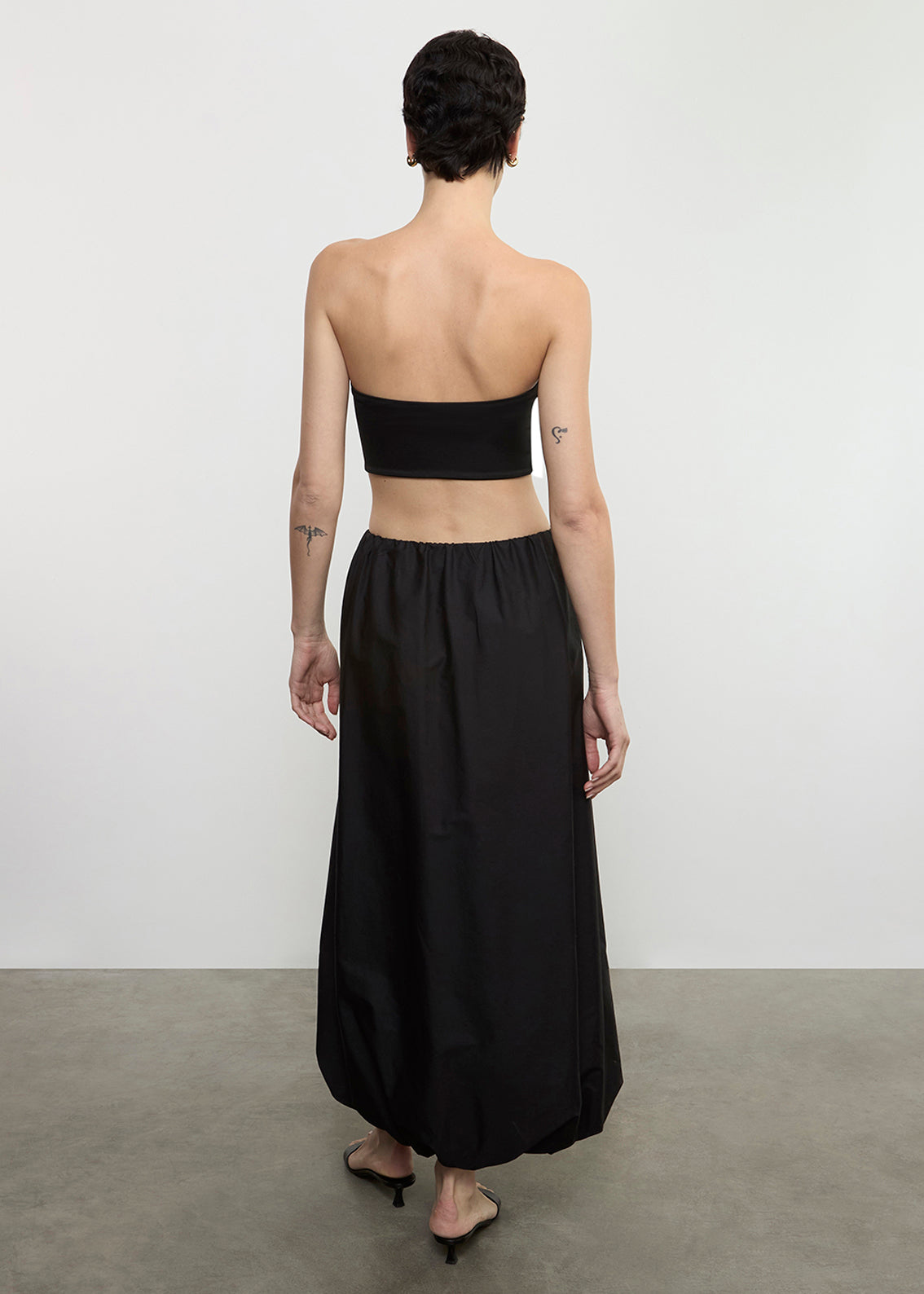 Poplin Bubble Skirt | Black