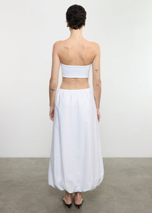 Poplin Bubble Skirt | White